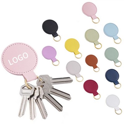 Simple Fashion Business Car Keychain PU Leather Key Ring
