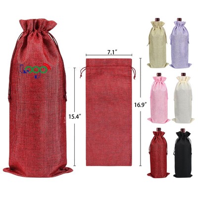 1.5L Hessian Wine Bottle Gift Bag