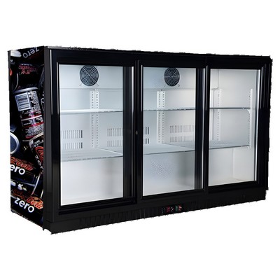 320L Back Bar Refrigerator Sliding Door