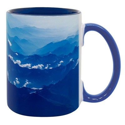 15 oz. Ceramic Mug Inner/Handle Blue - Orca
