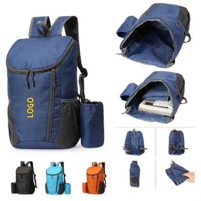 20L Ultra-Lightweight Foldable Travel Backpack - Durable Nylon & Polyester
