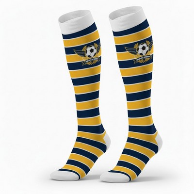 High Knee Jacquard Weave Soccer Socks