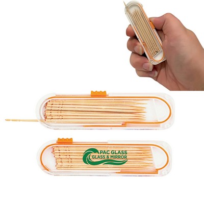 Portable travel toothpick case set