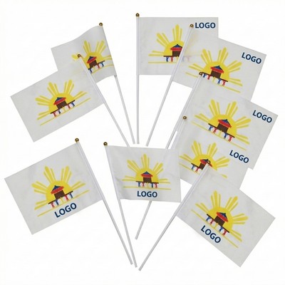 Portable Full Color Advertising Small Stick Flag