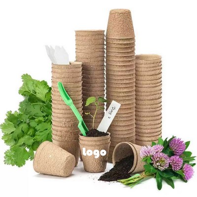50-Pack Biodegradable Paper Pulp Seedling Pots