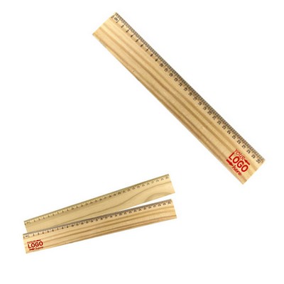 Wood Ruler 30cm Straight Measuring Scale Office Tool