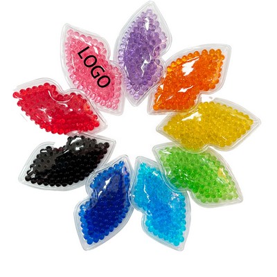 Reusable Lip Shaped PVC Gel Bead Hot Cold Pack