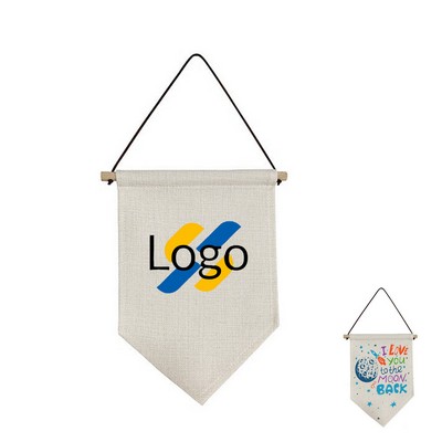 Linen Sublimation Triangle Flag Banner