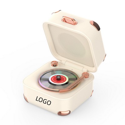 Vintage Turntable Style Bluetooth Speaker