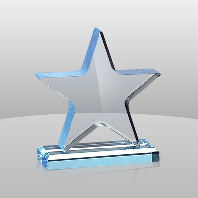 Blue Star Award w/Base (7"x5"x2")