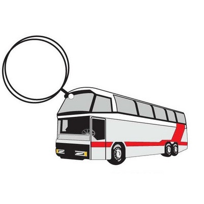 Commercial Bus Executive Keychain w/Mirrored Back (4 Square Inch)