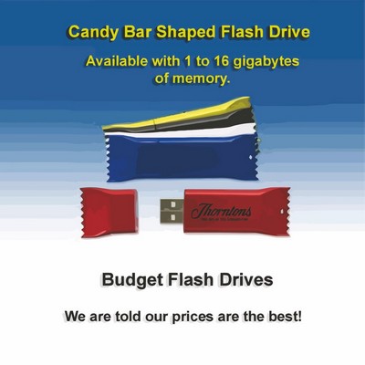 Candy Bar Flash Drive - 64GB Memory