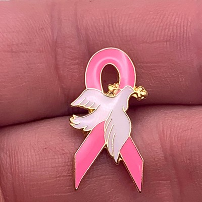 Ribbon w/Dove Awareness Ribbon Lapel Pin