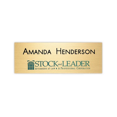 Hollywood Plastic Name Badge (Custom sized between 3 and 6 sq. in.)