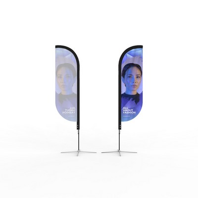 8' Single Sided Feather Banner