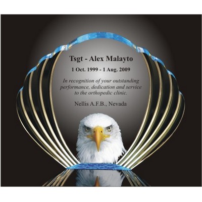 Eagle Oval Acrylic Award, 9" W x 7" H