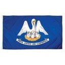 Louisiana Indoor Parade Flag w/Pole Hem And Fringe (4'x6')