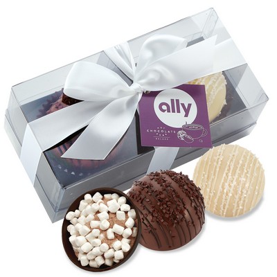 Mega Hot Chocolate Bomb Gift Box - Deluxe Flavor - 2 Pack - Milk & Dark Delight, White Choc Crystal