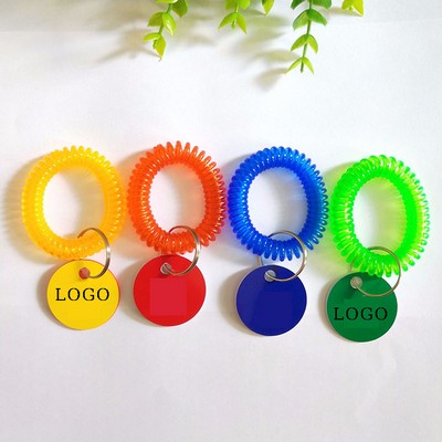 EVA Bracelet Wrist Coil w/Tag Key ring