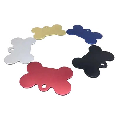 Bone Shape Aluminum Pet Tag (1.18" x 0.79" x 0.04")