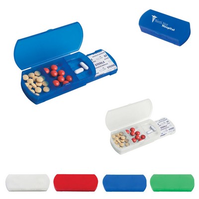 3 Chamber Pill Box with Slide Out Bandage Dispenser