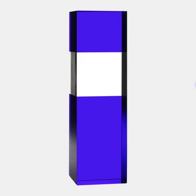 Carlyle Crystal Award, Blue, 8"H