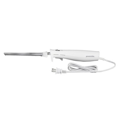 Proctor Silex Electric Knife, Ergonomic Design, Stainless Steel Reciprocating Blades, White, 74312