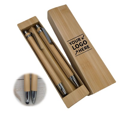 Bamboo Ballpoint Pen Set