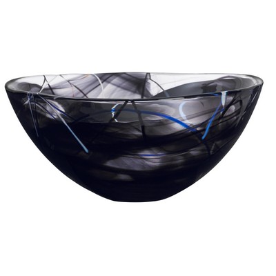 Kosta Boda Contrast Bowl Black Large