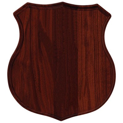Walnut Police Shield Plaque (8 1/2" x 9")