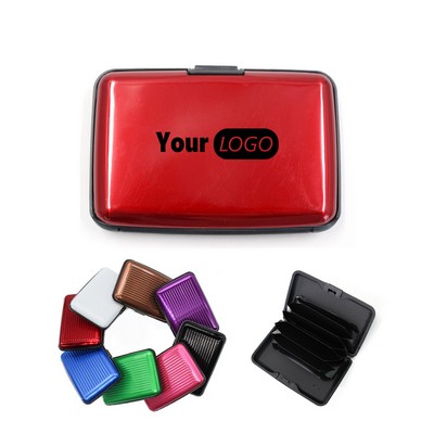 Credit Card Holder Aluminum Business Box With 6 Slots