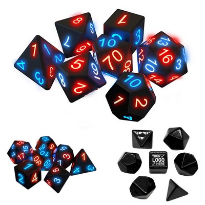 LED Glow Polyhedral Dice Set
