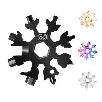 Saker 18-in-1 Snowflake Multi Tool Christmas Gift Keychain