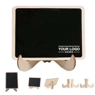 Desktop Wooden Chalkboard Sign with Stand