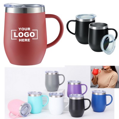 12OZ Office Multi-Color Stainless Steel Insulated Eggshell Mug W/ Handle