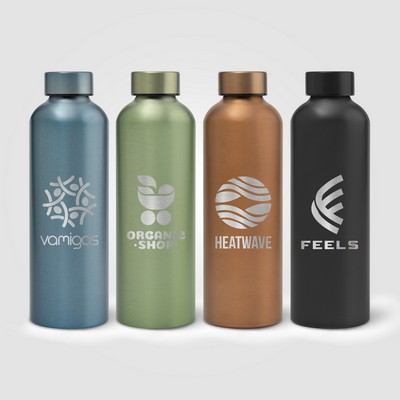 Astrid Recycled Stainless Steel Metallic Bottle - 24 oz. - Laser