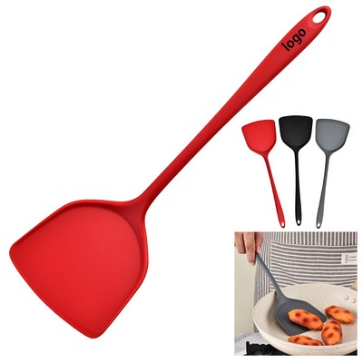 Non-Stick Silicone Flat Turner with Comfortable Grip & Hanging Hook