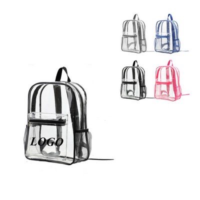 Clear Pvc Backpack With Front Pocket