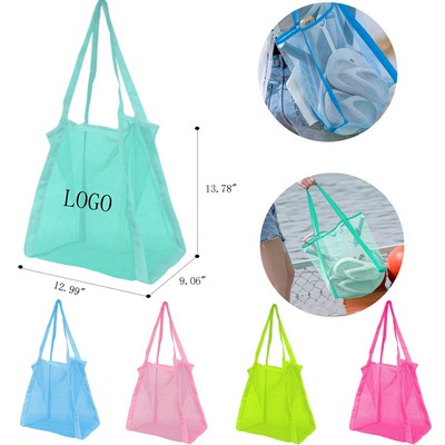 Solid Beach Mesh Storage Bag
