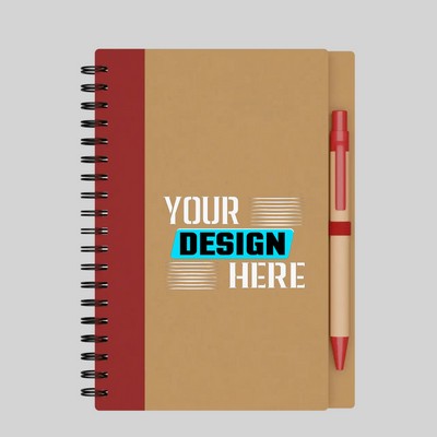 Eco Spiral Notebook & Pen - Blank