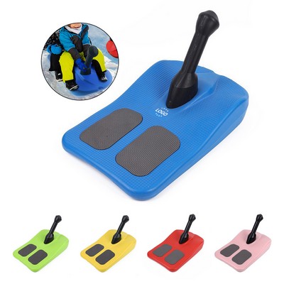 Sledding Snowboard With Handle