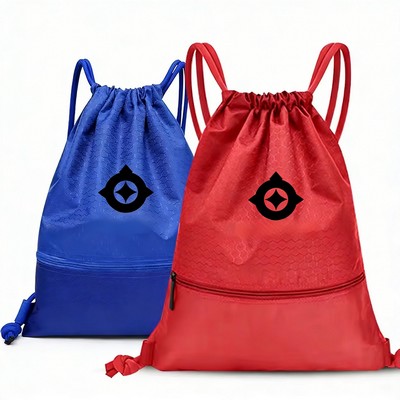 Waterproof Drawstring Backpack with Pocket