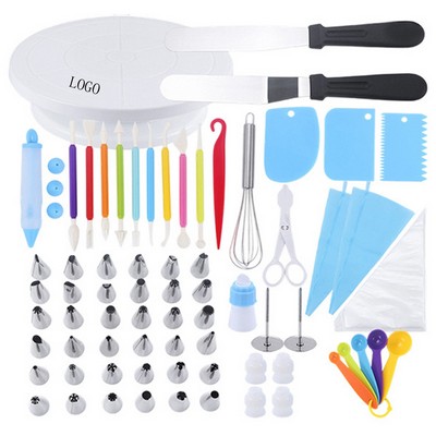 66-Piece Deluxe Cake Decorating Turntable Set With Custom Logo