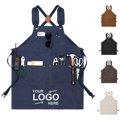 Adjustable Denim Bib Work Apron