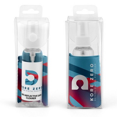 Ultra Opper Fiber® Snap Pack Cleaner Kit - Full Color Clear Bottle, Full Color Cloth
