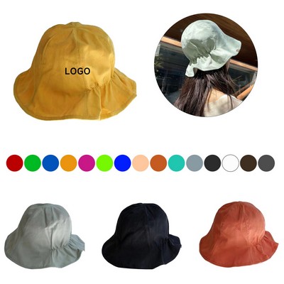 Solid Elastic Bucket Hat