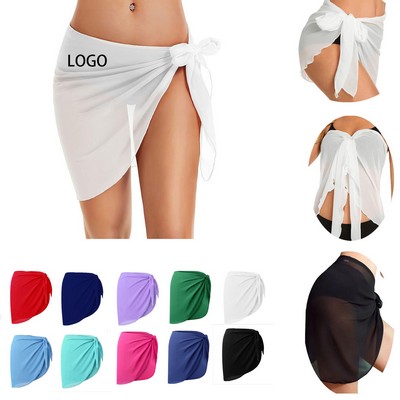 Women Chiffon Mesh Beach Sarong Skirt
