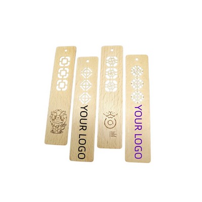 5" Eco Friendly Sustainable Natural Wood Bookmark W/ Gift Box & Tassel
