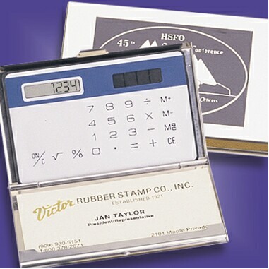 Silver Cardholder & Calculator