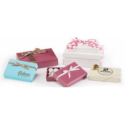 White Gloss 2 Piece Folding 2 LB Candy Box (9 5/8"x 6"x 2")